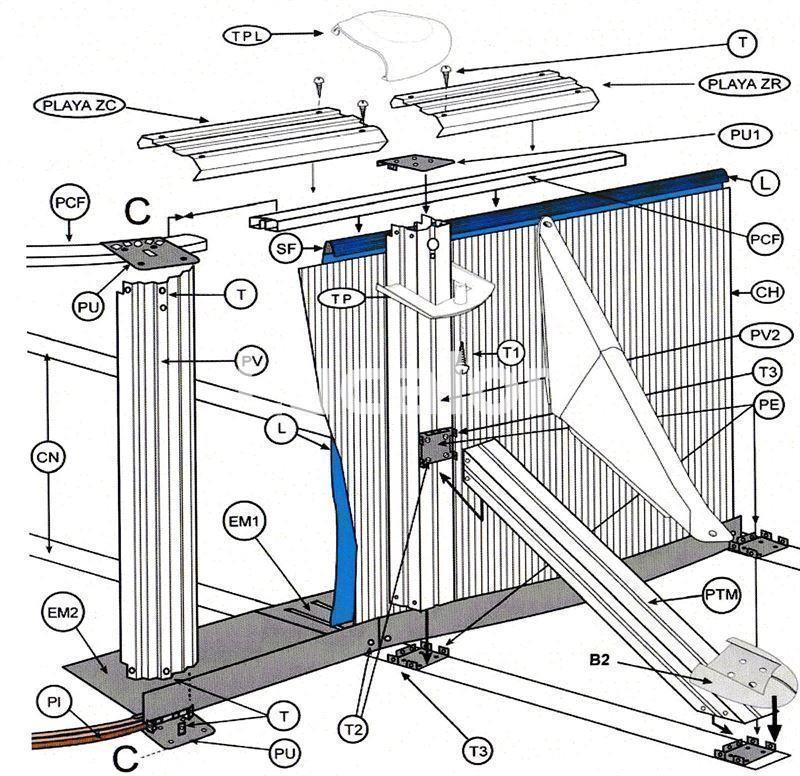 Adaptador externo unión perfil inferior piscina redonda gre - Imagen 3