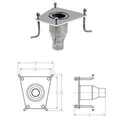 Anclaje opcional fabricado en AISI 316, para la instalación de la Cascada Mini Bali - Imagen 1