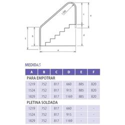 Barandilla salida piscina dos curvas de Qp - Imagen 2