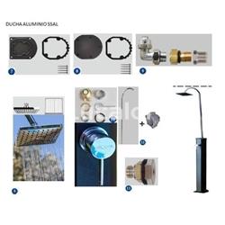 Base de aluminio + tornillos + junta, ducha gre modelo SSAL18 - Imagen 2