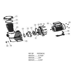 Base  motor  bomba  Liberty recambio nº 19  de  Qp - Imagen 1