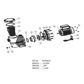 Base  motor  bomba  Liberty recambio nº 19  de  Qp - Imagen 1