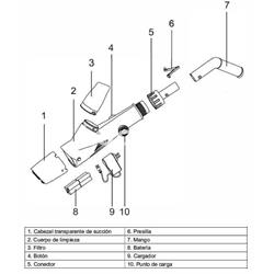 Bateria + soporte limpiafondos eléctrico VCB15 CSPA - Imagen 2