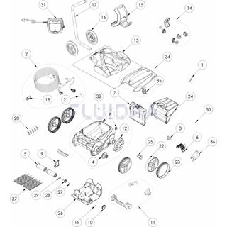 Cable completo 18 m gris Zodiac Vortex  de gre recambio original . - Imagen 2