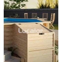 Caseta vacia  gre de madera para depuradoras H120 - Imagen 1