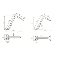 Cañones Fidji de acero inoxidable mate AISI-316 de Qp - Imagen 2