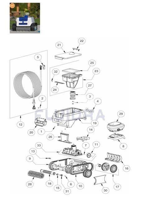 Cepillo grande CN gris claro robot ER 230 - Imagen 2