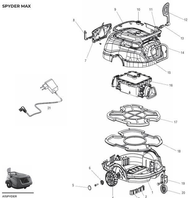 Chasis pra limpiafondos Spyder Max - Imagen 1