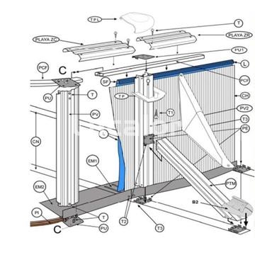 Cincha base para piscinas ovaladas H 120 de gre por ud - Imagen 2
