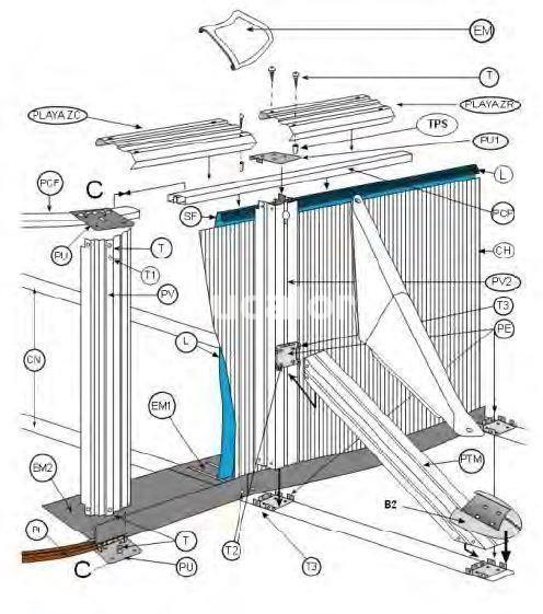 Cincha base piscinas ovaladas de gre H 132cm - Imagen 2