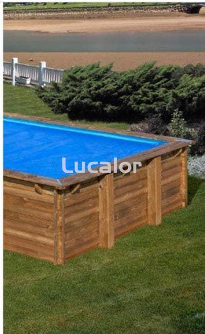 Cobertores verano piscinas madera ovaladas de gre - Imagen 2