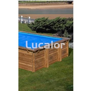 Cobertores verano piscinas madera ovaladas de gre - Imagen 2