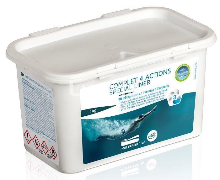 Complet 4 actions tabletas 250g especial liner envase 1kg - Imagen 1