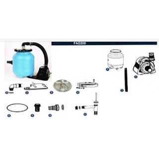 Conexión en L con junta para filtro Gre  aqueloon FAQ200 - Imagen 2