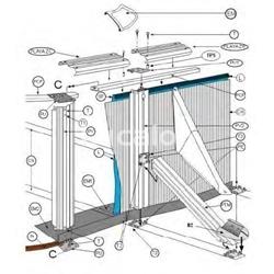 Conjunto chapas piscina gre ovaladas a escepción de los modelos 500 x 300 x H120 y 132  (extremos  pilares 803) 4 ud - Imagen 2