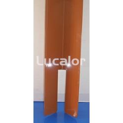 Conjunto chapas piscinas gre  ovaladas escepto 500 x 300 cm aspecto madera (extremos pilares 630W ) 4 ud - Imagen 1