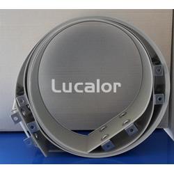 Conjunto cinchas  base piscinas ovaladas de gre H 132cm pilares laterales - Imagen 1