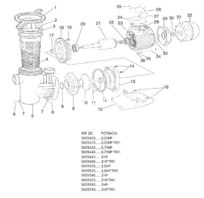 Conjunto conector unión para manguera  bomba starpum de HAYWARD - Imagen 2