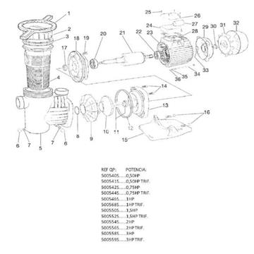 Conjunto conector unión para manguera  bomba starpum de HAYWARD - Imagen 2