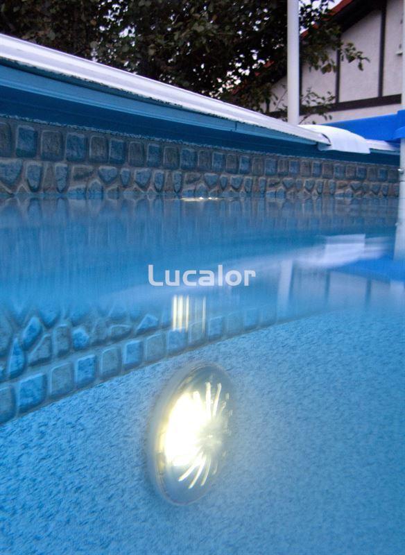 Conjunto dos proyectores led gre para piscinas elevadas de pared de acero - Imagen 2