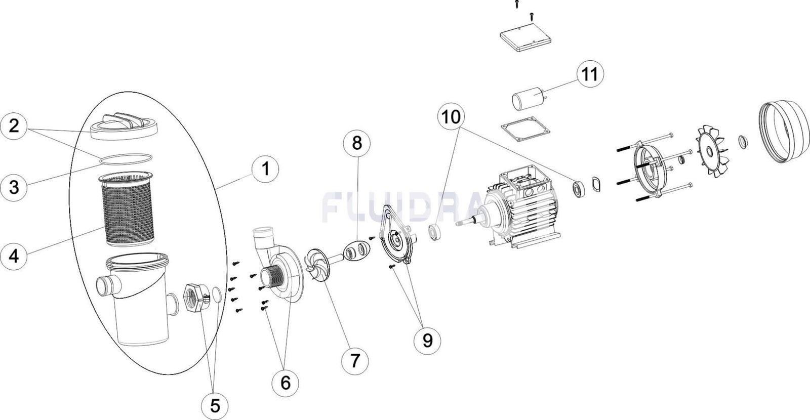 Conjunto prefiltro bombas fiji de gre depuradoras FS 300/320/400 - Imagen 2