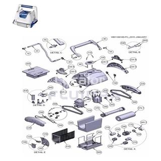 Correa de tracción robot kayak de gre (dos ud ) - Imagen 2