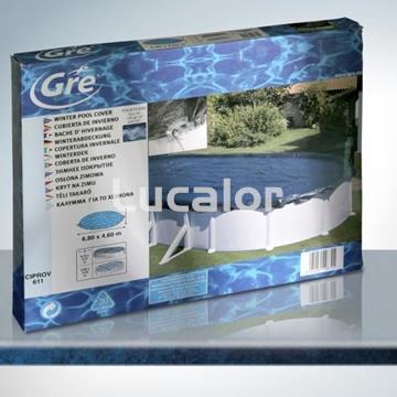 Cubierta  invierno piscinas ovaladas gre 120 g/m² - Imagen 2
