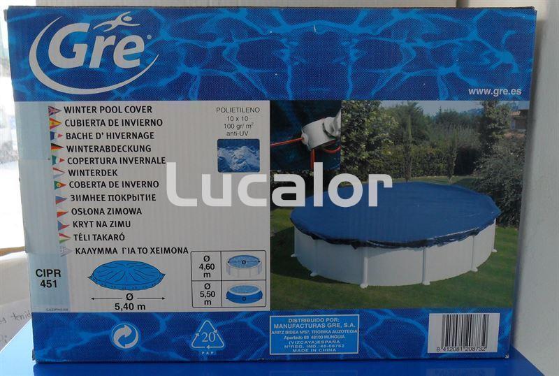 Cubierta invierno redondo piscina gre 120 g/m² - Imagen 2