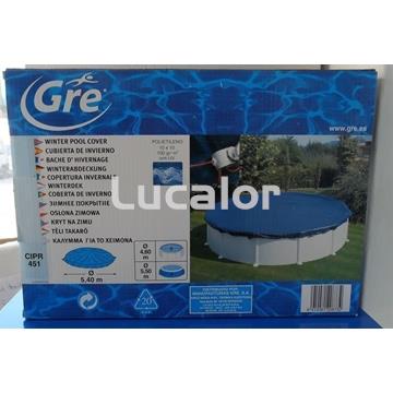 Cubierta invierno redondo piscina gre 120 g/m² - Imagen 2