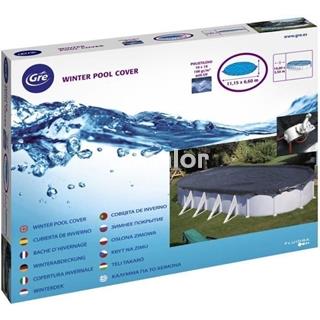 Cubierta  invierno reforzados 180 g/m2 piscinas gre de acero forma ovalada - Imagen 2