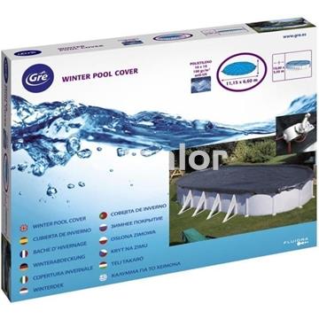 Cubierta  invierno reforzados 180 g/m2 piscinas gre de acero forma ovalada - Imagen 2