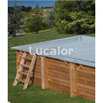 Cubiertas invierno para piscinas gre de madera retangulares - Imagen 1