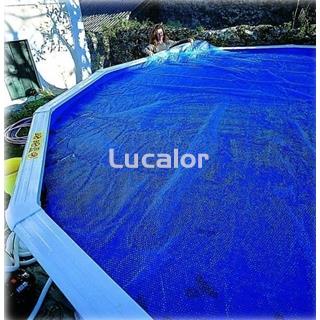Cubiertas isotermicas ovaladas piscinas gre 180 micrones - Imagen 1