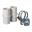Dos  conectores + 4 abrazaderas  para unir mangueras  de  32 o 38 mm ,diametro - Imagen 1