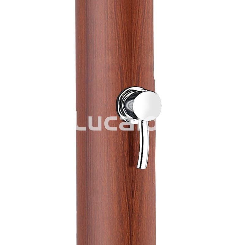 Ducha solar cuadrada aspecto madera 32 litros Gre