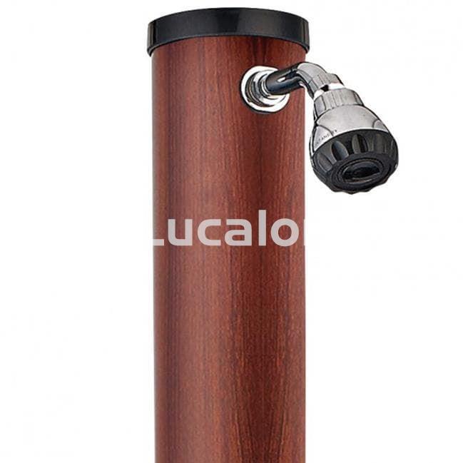 Ducha solar 20 l P.V.C aspecto madera de gre - Imagen 3
