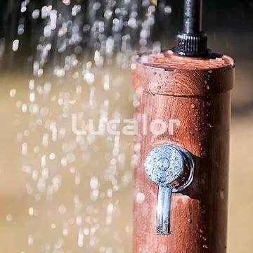 Ducha solar 9 litros PVC imitación madera gre AR1009W - Imagen 2