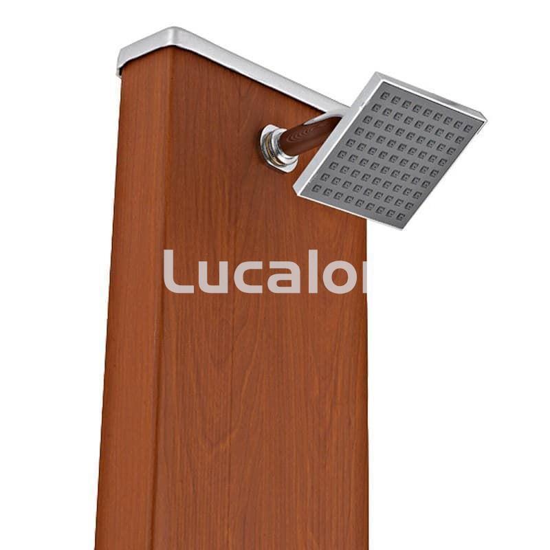 Ducha solar cuadrada 32 lts. de gre aspecto madera - Imagen 4