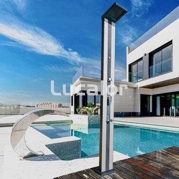 Ducha solar de gre en aluminio incluye lavapies y splsyers - Imagen 1