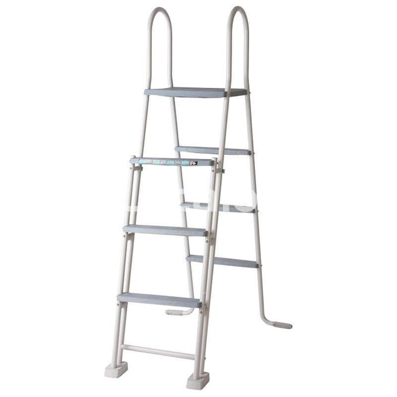 Escalera gre de acero galvanizado estándar tipo tijera con plataforma - Imagen 1
