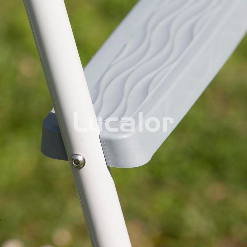 Escalera gre de acero galvanizado estándar tipo tijera con plataforma - Imagen 5