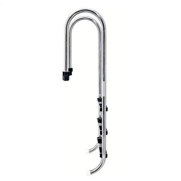 Escalera para piscinas enterradas modelo muro strecho  de acero inox AISI-316 - Imagen 1