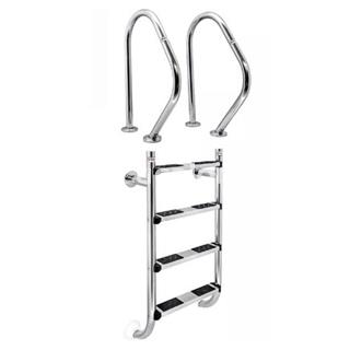 Escalera piscina 2 componentes o partida en acero inoxidable AISI-316 de Qp - Imagen 1