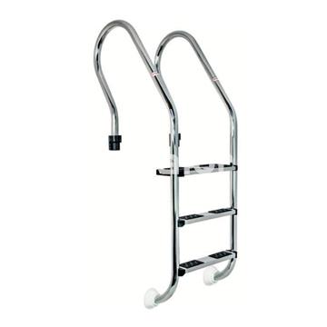 Escalera piscina publica o privada modelo mixta en acero inoxidable AISI 316 de Qp - Imagen 1