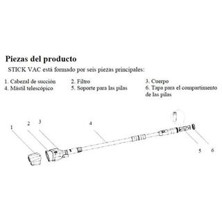 Filtro limpiafondos eléctrico  VCB08 Stick Vac de gre - Imagen 2