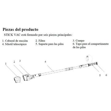 Filtro limpiafondos eléctrico  VCB08 Stick Vac de gre - Imagen 2