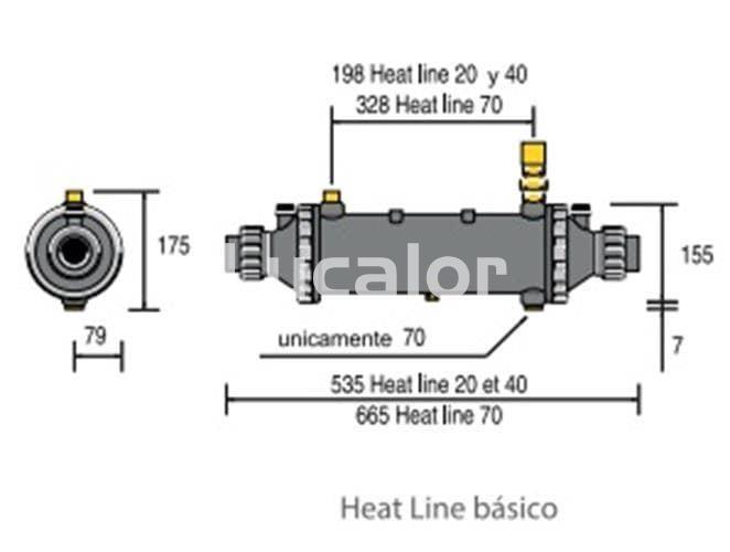 Zodiac Heat Line Plus 40 KW S/CIR Intercambiador de Calor 