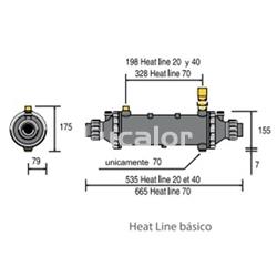 Intercabiador de calor multitubular zodiac 20  a 70 kw - Imagen 2