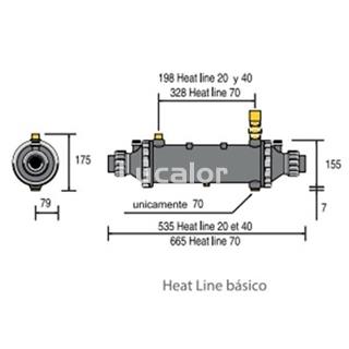 Intercabiador de calor multitubular zodiac 20  a 70 kw - Imagen 2