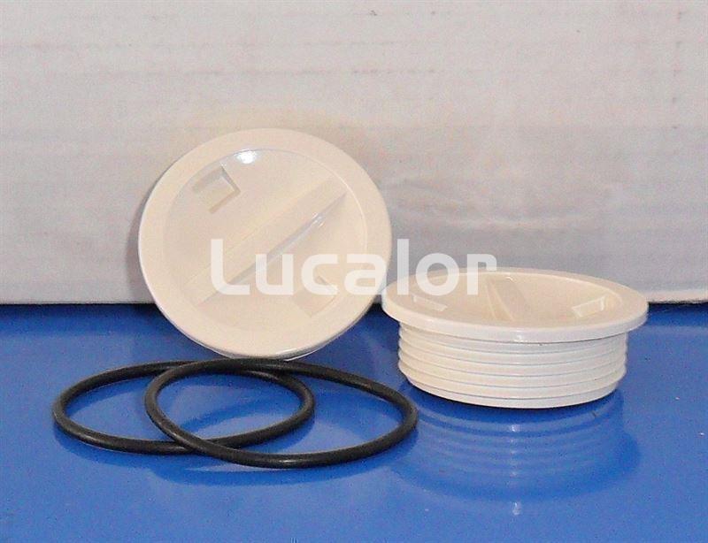 Juego de tapones valvúla retorno skimmer Gre color blanco - Imagen 1